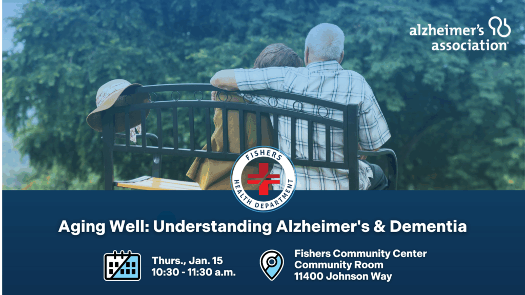 Understanding Alzheimer's and Dementia series with a man with his arm around a woman on a bench