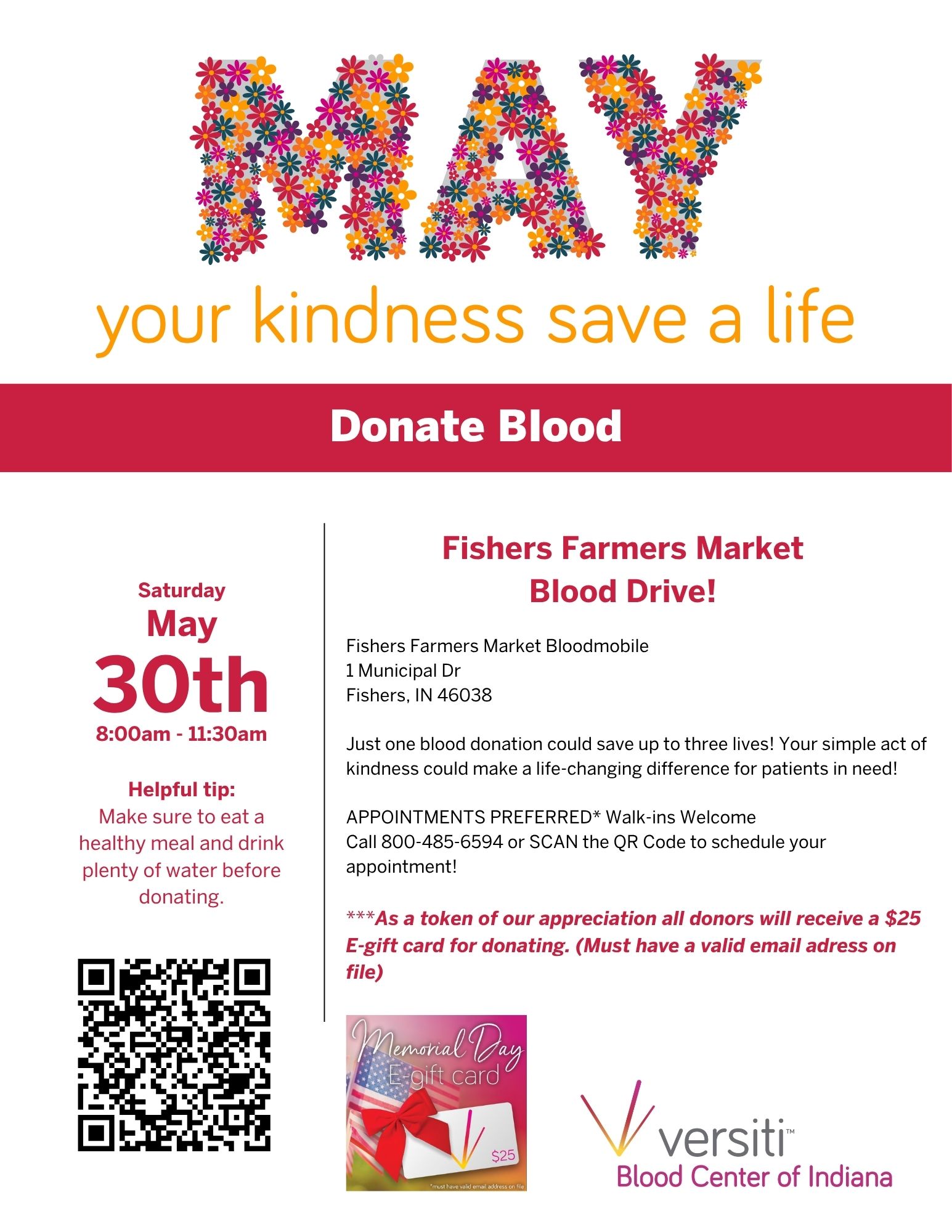 Blood Drive at the Fishers Farmers Market