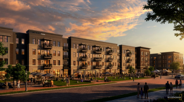 Image of Contrast | Fishers apartments courtesy of Buckingham Corporation for illustrative purposes only. Subject to change.


